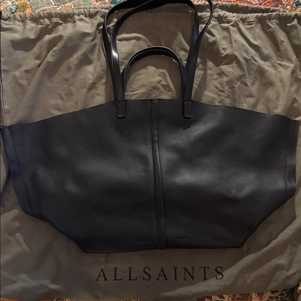 AllSaints Odette East/West Leather Tote Bag